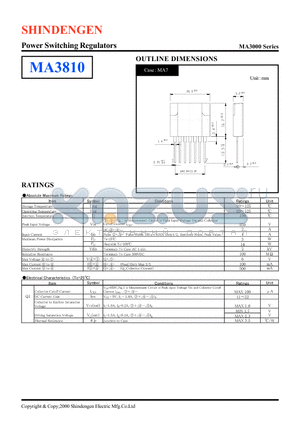 MA3810 datasheet - Power Switching Regulators