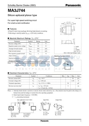 MA3J744 datasheet - Silicon epitaxial planar type