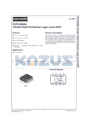 FGR15N40A datasheet - Strobe Flash N-Channel Logic Level IGBT