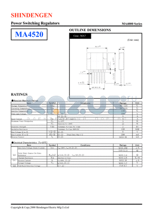 MA4520 datasheet - Power Switching Regulators