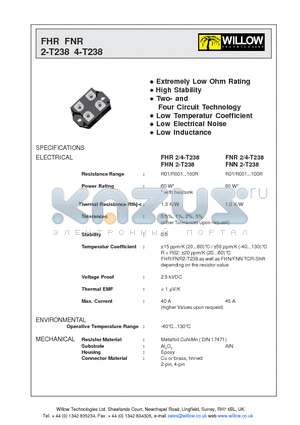 FHR2-T2381R1G datasheet - High Stability Extremely Low Ohm Rating