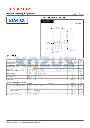 MA4820 datasheet - Power Switching Regulators