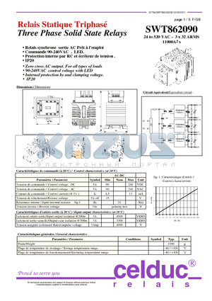 SWT862090 datasheet - Three Phase Solid State Relays