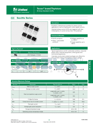 SXX35J datasheet - Excellent unidirectional switches for phase control applications