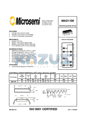 MAD1106 datasheet - Switching Diode Array