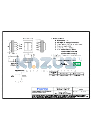 SZ2-24 datasheet - POWER TRANSFORMER Printed Circuit Mount