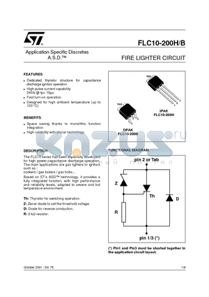 FLC10-200B datasheet - FIRE LIGHTER CIRCUIT