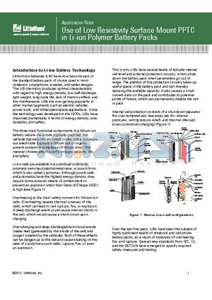 IEC62281 datasheet - Introduction to Li-ion Battery Technology