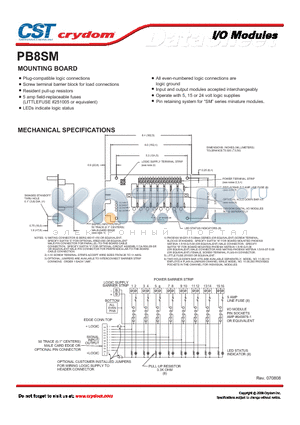 PB8SM datasheet - MOUNTING BOARD