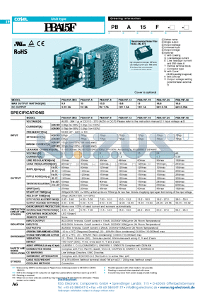 PBA15F-12 datasheet - Unit type