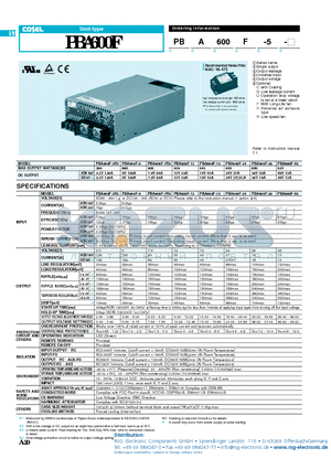 PBA600F-7R5 datasheet - Unit type