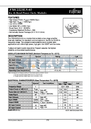 FMC2223LN-03 datasheet - Ku K-Brand Power GaAs Modules