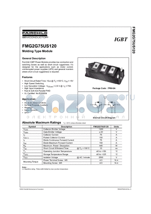 FMG2G75US120 datasheet - Molding Type Module