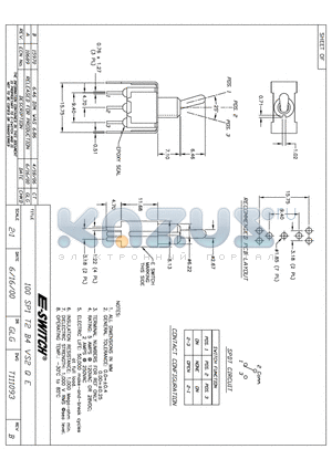 T111093 datasheet - E-SWITCH 100SP1T2B4VS2QE