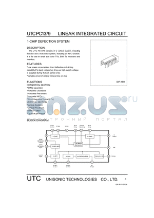 PC1379 datasheet - 1-CHIP DEFECTION SYSTEM