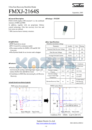 FMXJ-2164S datasheet - Ultra-Fast-Recovery Rectifier Diode