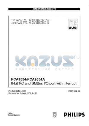 PCA9554 datasheet - 8-bit I2C and SMBus I/O port with interrupt