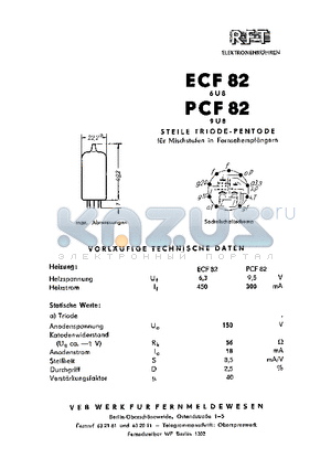 PCF82 datasheet - STEILE TRIODE PENTODE