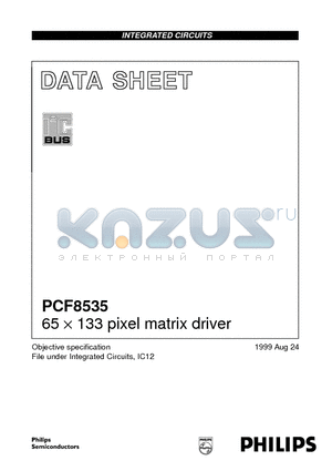 PCF8535 datasheet - 65 x 133 pixel matrix driver
