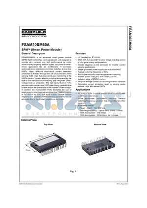 FSAM30SM60A datasheet - SPMTM (Smart Power Module) General Description