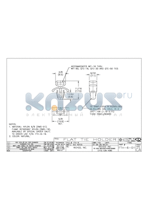 FTH-6-01 datasheet - FLAT TIE HOLDER