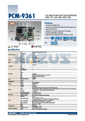 PCM-9361EG-S6A1E datasheet - 3.5