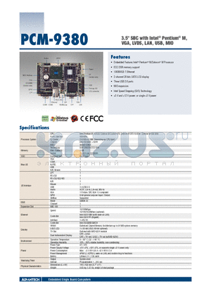 PCM-9380 datasheet - 3.5