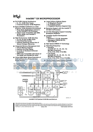 INTEL386SX datasheet - MICROPROCESSOR