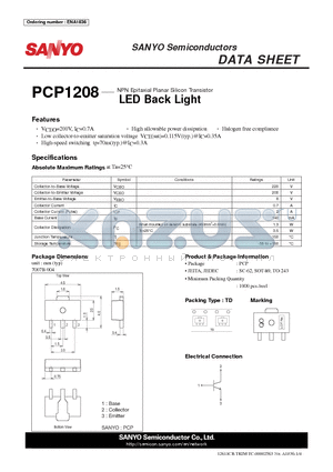 PCP1208 datasheet - LED Back Light