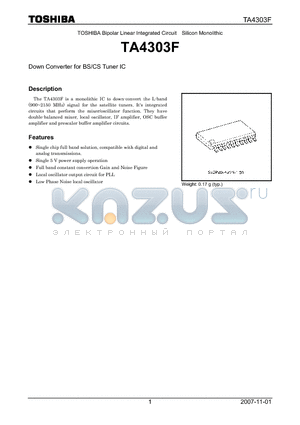 TA4303F_07 datasheet - Down Converter for BS/CS Tuner IC