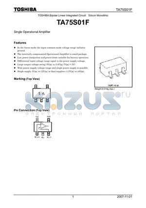 TA75S01F datasheet - Single Operational Amplifier