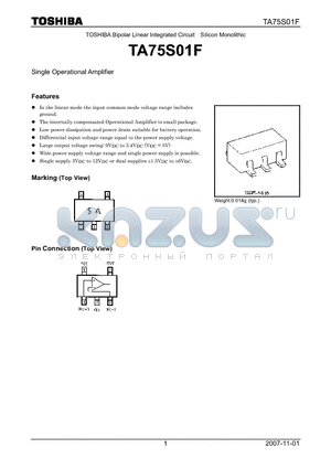 TA75S01F_07 datasheet - Single Operational Amplifier