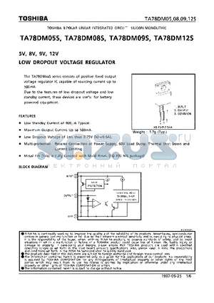 TA78DM08S datasheet - LOW DROPOUT VOLTAGE REGULATOR