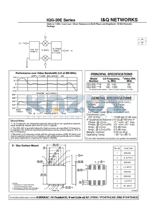 IQG-20E-160B datasheet - I&Q NETWORKS