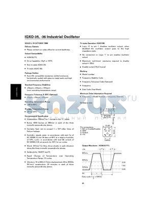 IQXO-36BD datasheet - Industrial Oscillator