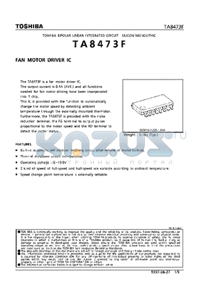 TA8473F datasheet - FAN MOTOR DRIVER IC