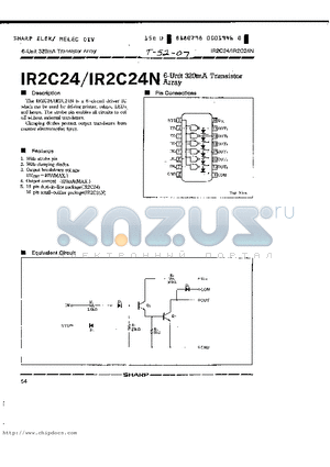 IR2C24 datasheet - 6-UNIT 320mA Transistor Array