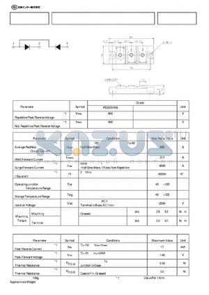 PD200KN8 datasheet - 200 Avg 800 olts