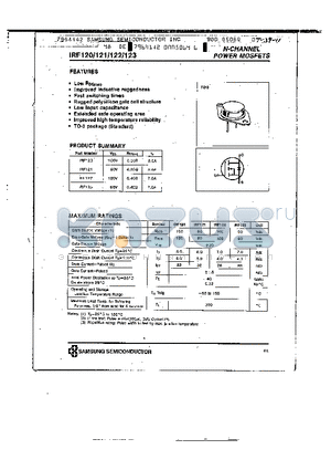 IRF122 datasheet - N-CHANNEL POWER MOSFETS