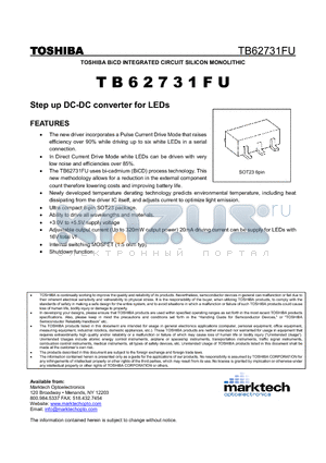 TB62731FU datasheet - Step up DC-DC converter for LEDs