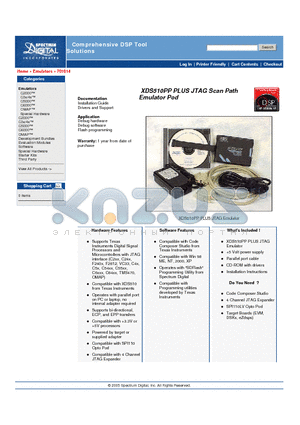 XDS510PP datasheet - Comprehensive DSP Tool Solutions