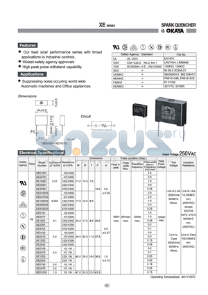 XE04701 datasheet - SPARK QUENCHER