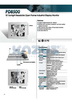 PD8-D500GB datasheet - Sunlight, Daylight Readable LCD : 1000 nlts