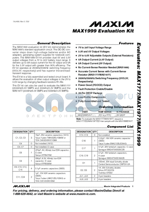 MAX1999EVKIT datasheet - Evaluation Kit