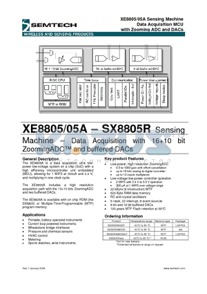 XE8805AMI028LF datasheet - Data Acquisition MCU