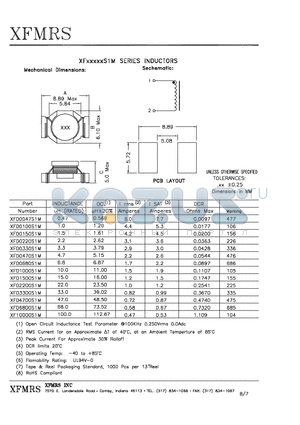 XF00100S1M datasheet - INDUCTORS