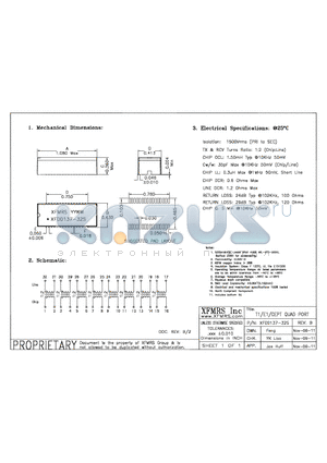 XF00137-32S_11 datasheet - UNLESS OTHERWISE SPECIFIED TOLERANCES -0.010 DIMENSIONS IN INCH