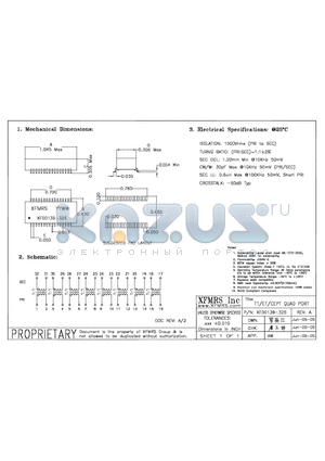 XF00139-32S datasheet - T1/E1/CEPT QUAD PORT