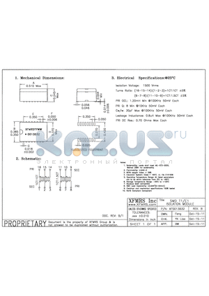 XF0013B32_11 datasheet - UNLESS OTHERWISE SPECIFIED TOLERANCES -0.010 DIMENSIONS IN INCH