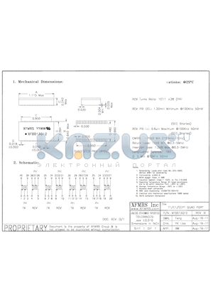 XF0013Q12 datasheet - UNLESS OTHERWISE SPECIFIED TOLERANCES -0.010 DIMENSIONS IN INCH